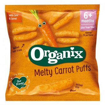 Melty corn puffs carrot 6+ maanden bio Organix Goodies 20g