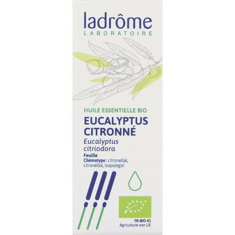 Citroen eucalyptus olie bio Ladrome 10ml