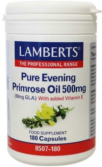 Teunisbloemolie 500mg (pure evening primrose oil) Lamberts 180vc