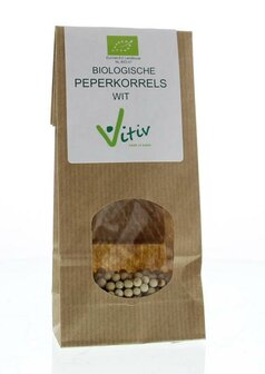 Peperkorrels wit bio Vitiv 40g