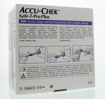 Safe T-pro plus lancetten Accu Chek 200st