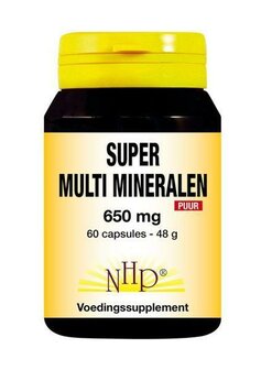 Super multi mineralen 650 mg puur NHP 60ca