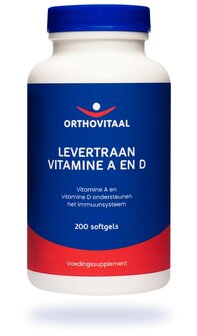 Levertraan Vitamine A en D Orthovitaal 200sft