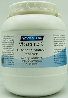 Vitamine C ascorbinezuur poeder Nova Vitae 5000g