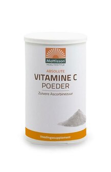 Vitamine C poeder zuiver ascorbinezuur Mattisson 350g