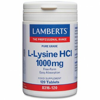 L lysine 1000mg L8316 120 Lamberts 120tb