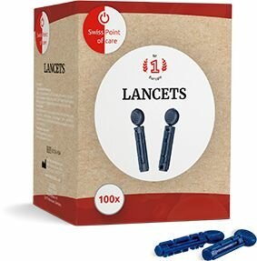 Lancets glucose hemoglobine Swiss Point 100st