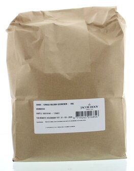 Ginkgo biloba gesneden Jacob Hooy 1000g