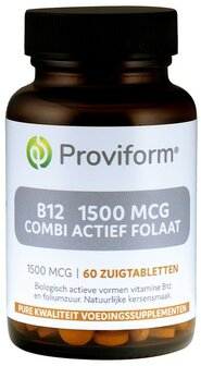Vitamine B12 1500 mcg combi actief folaat Proviform 60zt