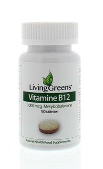 Vitamine B12 methylcobalamine 1000mcg Livinggreens 100tb