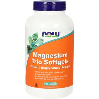 Magnesium trio softgels NOW 180sft