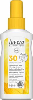 Zonnebrand/lotion solaire SPF30 bio EN-FR-IT-DE Lavera 100ml