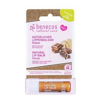 Natural lipbalm cocoa vegan Benecos 4.8g