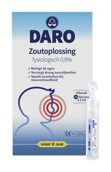 Kind fysiologische zoutoplossing 5ml Daro 10x5ml