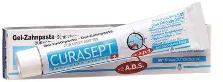 ADS Gel-tandpasta 0,05% chlx en 0,05% fluoride Curasept 75ml