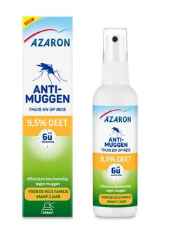 Anti muggen 9.5% deet spray Azaron 100ml