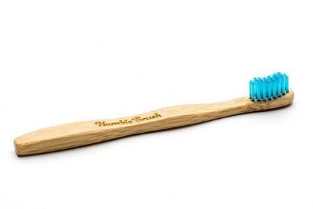 Tandenborstel bamboe kids blauw brush soft The Humble Co 1st