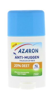 Anti muggen 20% deet stick Azaron 50ml