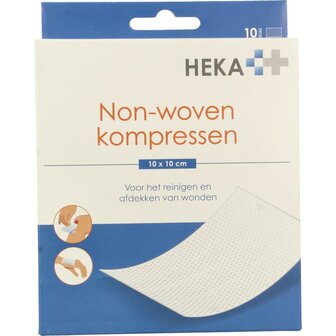 Non-woven kompres 10 x 10cm Heka Klein 10st