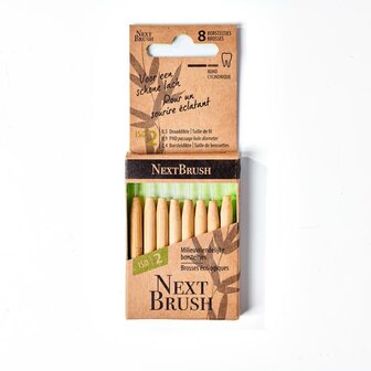 Bamboe interdentale ragers ISO 2 Nextbrush 8st