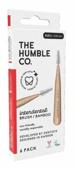 Interdental borstel 0.50 mm rood The Humble Co 6st