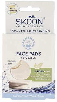 Face pads re-usable 2 sided Skoon 7st