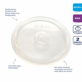 S-fles ventiel Difrax 2st