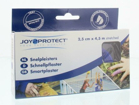 Snelpleisters blauw 2.5cm x 4.5m Joy2Protect 2rol