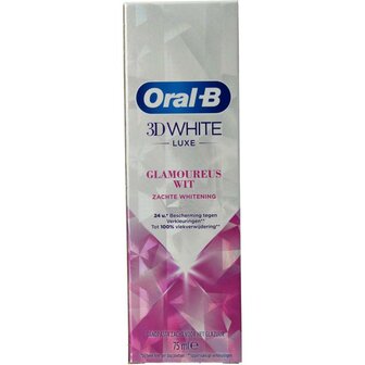 Tandpasta 3D white luxe glamorous white Oral B 75ml