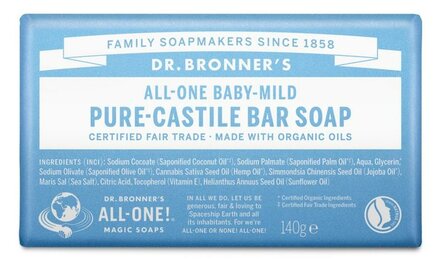 Barsoap baby mild Dr Bronners 140g