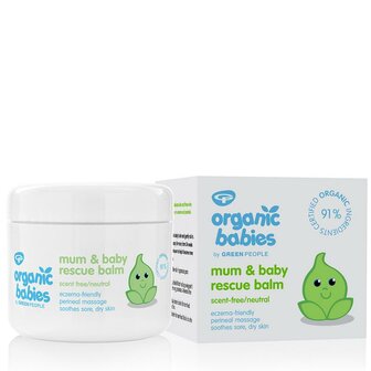 Organic babies mum &amp; baby rescue balm scent free Green People 100ml