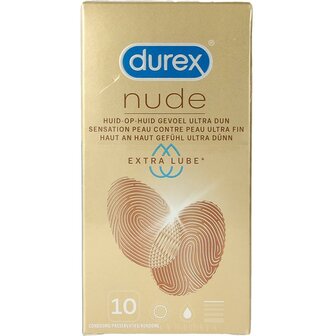 Nude extra lube condooms Durex 10st