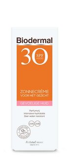 Zonnecreme gezicht SPF30 gevoelige huid Biodermal 50ml