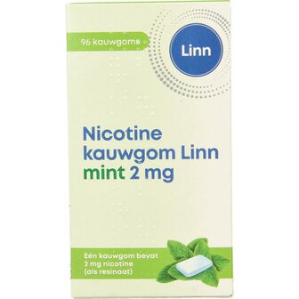 Nicotine kauwgom 2mg mint Linn 96st