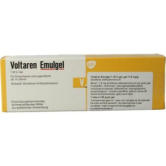 Emulgel Duitse verpakking Voltaren 100g