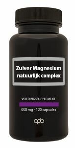 Zuiver magnesium - natuurlijk complex Apb Holland 120ca