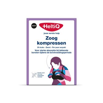 zoogkompressen zwart Heltiq 30st